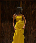 Elegant yellow evening gown